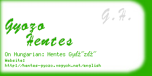 gyozo hentes business card